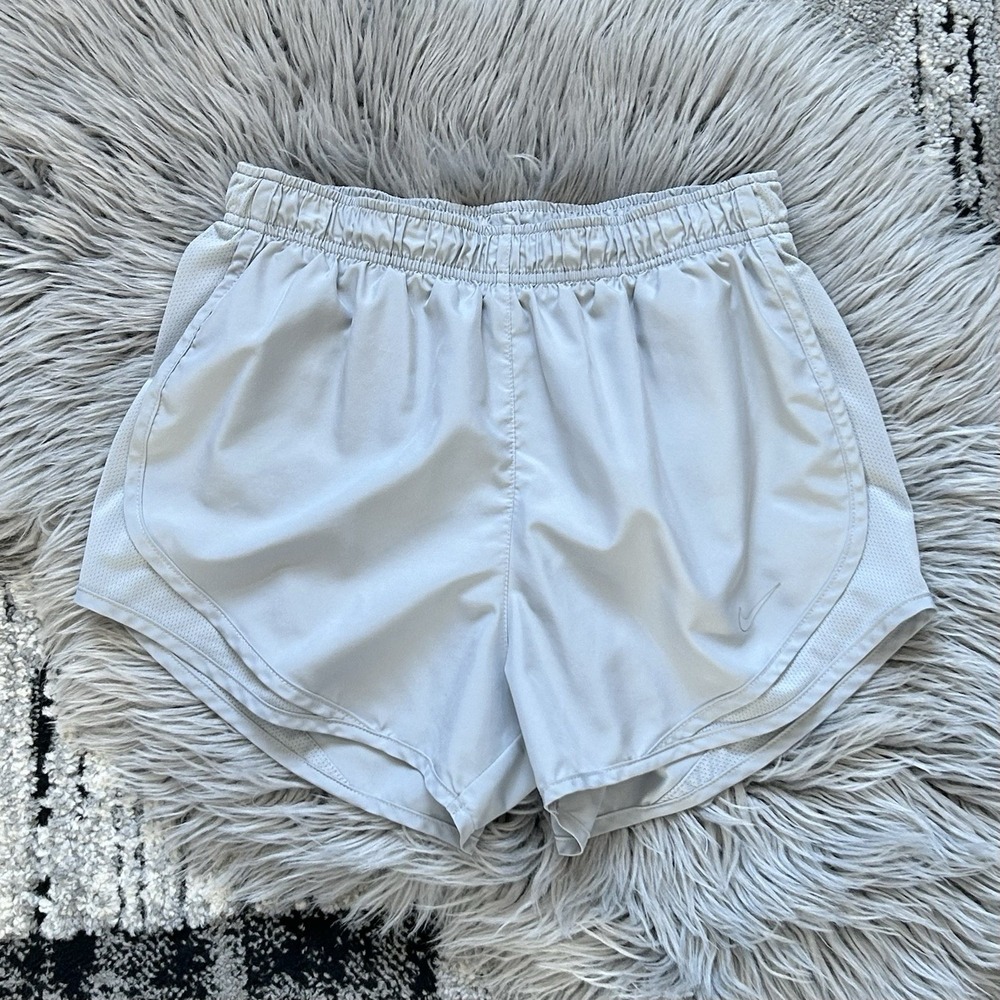 Nike Shorts Womens Gray Dri-Fit Lined Elastic Waist Running Shorts Size Small